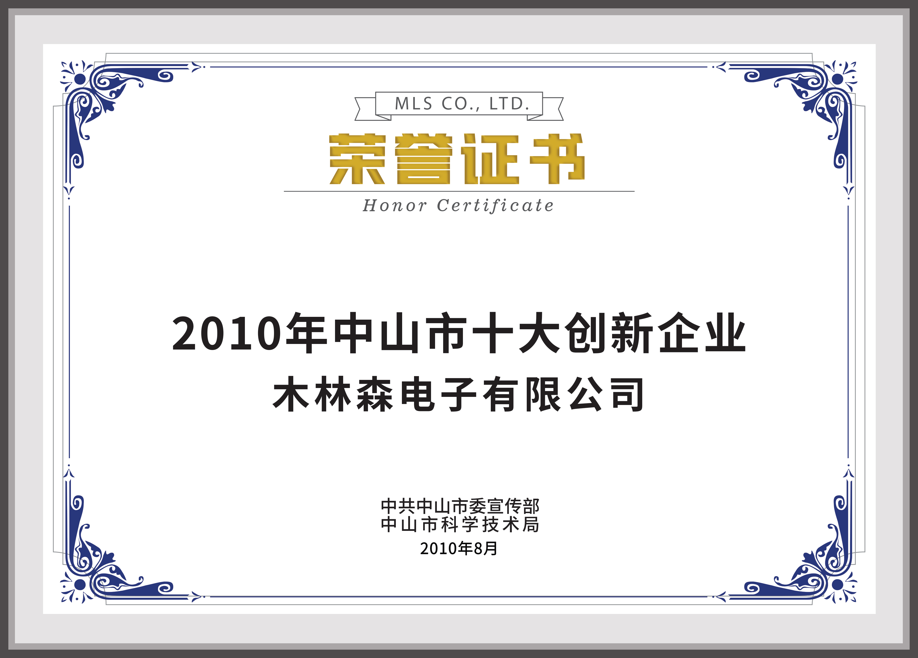 2010中山市十大创新企业