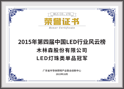 2015年中国LED灯珠类单品冠军